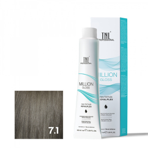 TNL 7.1 Крем-краска для волос Million Gloss, блонд пепельный, 100 мл