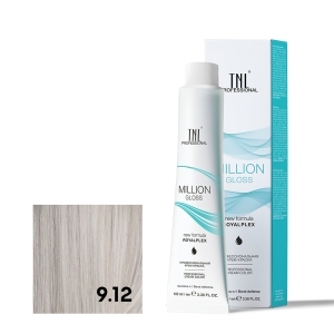 TNL 9.12 Крем-краска для волос Million Gloss, очень светлый блонд пепельный перламутровый, 100 мл.