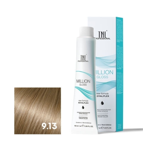 TNL 9.13 Крем-краска для волос Million Gloss, очень светлый блонд бежевый, 100 мл.