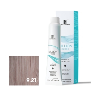 TNL 9.21 Крем-краска для волос Million Gloss, очень светлый блонд фиолетовый пепельный, 100 мл.