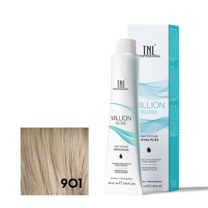 TNL 901 Крем-краска для волос Million Gloss осветляющий пепельный, 100 мл.