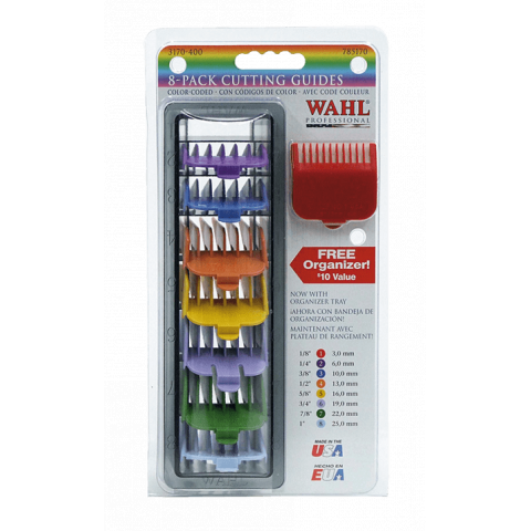3170-417 Wahl Attachment comb set Набор пластиковых насадок 1-8 мм, цветной