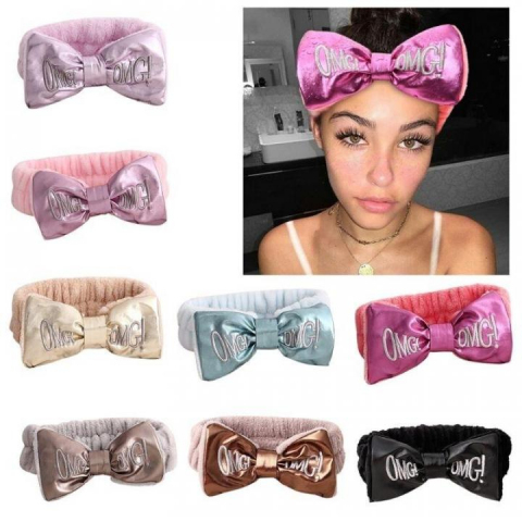 ААА317 Повязка на голову Бант, цвет МИКС