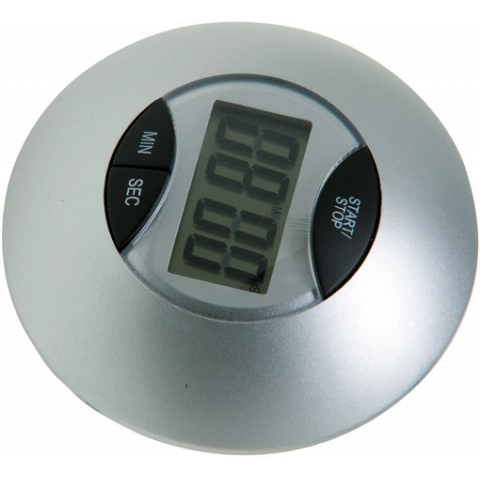 NTM005 DEWAL Таймер электронный круглый, серебристый