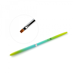 386070 Омбре Кисть для геля квадратная №4 салатово-бирюзовая