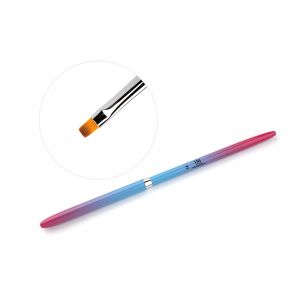 386629 Омбре Кисть для геля квадратная №6 розово-голубая