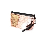 364640 Косметичка с пайетками Русалка прямоугольная, медный/шампань