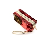 364817 Пенал с пайетками Русалка красный/золотой