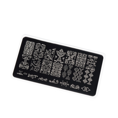 TNL Пластина для стемпинга №04 Premium - дамаск