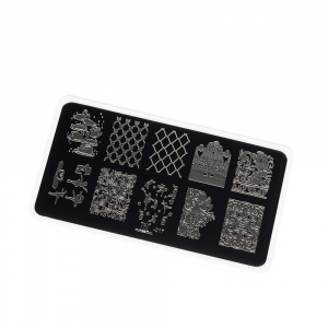 TNL Пластина для стемпинга №17 Premium - лебединое озеро