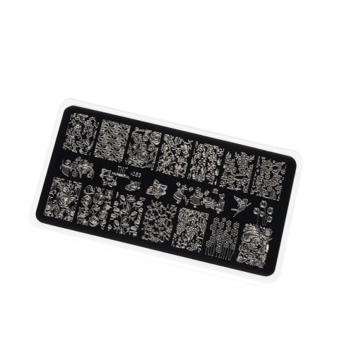 TNL Пластина для стемпинга №53 Premium - феи цветов