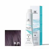 TNL 8.21 Крем-краска для волос Million Gloss, светлый блонд фиолетовый пепельный, 100 мл.
