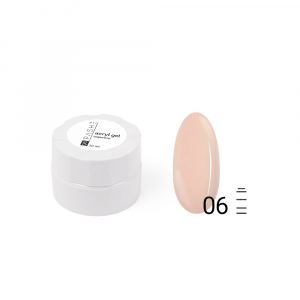 Акригель для наращивания ногтей PASHE №06 камуфляж натурально-бежевый, 10 мл.