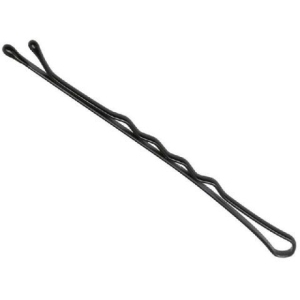 307/60 МАТТ Невидимки Ставвер Карбон черные, волна, 70 мм, 60 шт/упак.