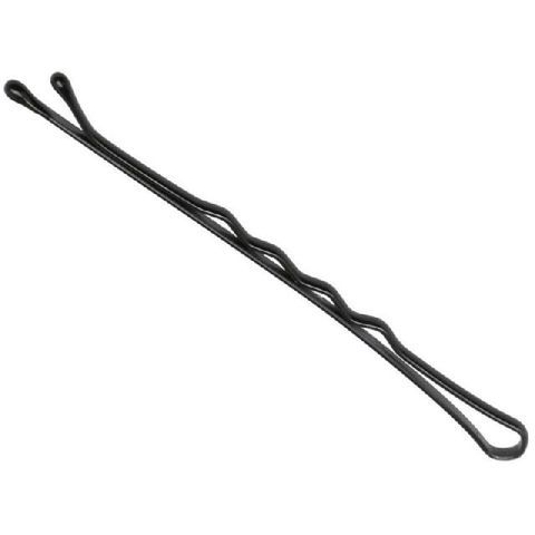 306/60 МАТТ Невидимки Ставвер Карбон черные, волна, 60 мм, 60 шт/упак.