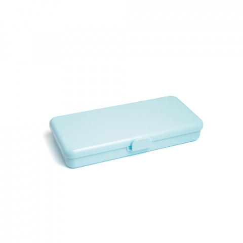 Пластиковый контейнер для хранения прямоугольный, голубой