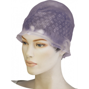 СА-091-B Шапочка для мелирования с крючком, силиконовая, белая