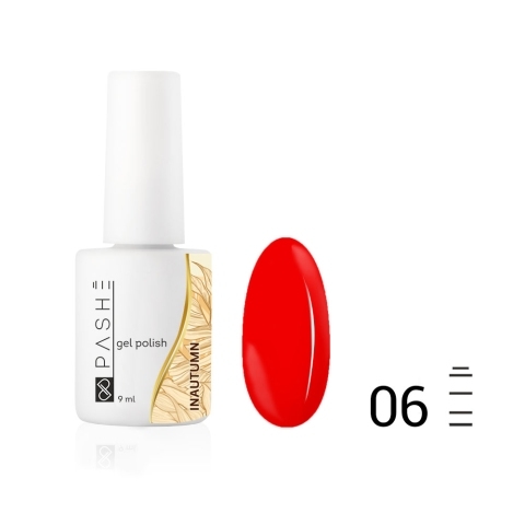 Гель-лак PASHE InAutumn №06 Алый закат, 9 мл.