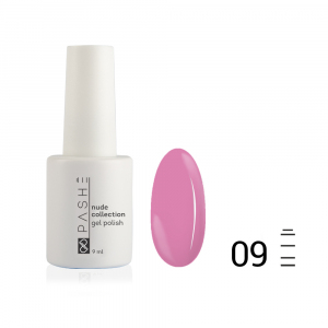 Гель-лак PASHE Nude Collection №09 камуфлирующий лилово-розовый, 9 мл.