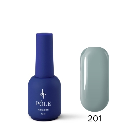 Цветной гель-лак POLE Роскошь №201 Малахитовая шкатулка, 10 мл.
