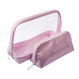 BG-325 Dewal Набор косметичек Северное сияние, фиолетовый 24*9,5*17,5/18,5*7,5*9,5 см