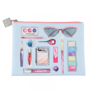 BG-4 Dewal Косметичка Модница, голубая, 22,5*17*1 см