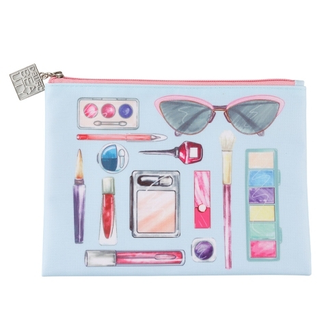 BG-4 Dewal Косметичка Модница, голубая, 22,5*17*1 см