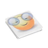 MR-24 DEWAL Зеркало карманное квадратное Смайлик очкарик, 60*60*0,9 мм