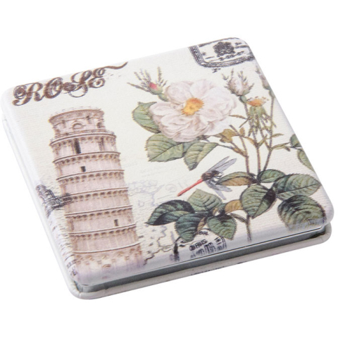 MR-8 DEWAL Зеркало карманное квадратное Парижская мода