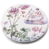 MR-6 DEWAL Зеркало карманное круглое Классическая мода, d 6 см