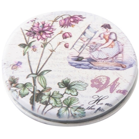 MR-6 DEWAL Зеркало карманное круглое Классическая мода, d 6 см