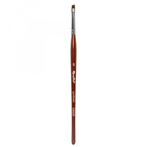 GN63R Кисть для геля Синтетика коричневая наклонная №3