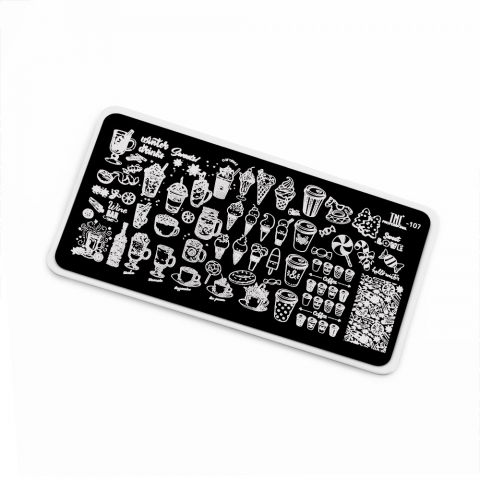 TNL Пластина для стемпинга №107 Premium - Winter sweets