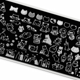 TNL Пластина для стемпинга №108 Premium - mini Kitty