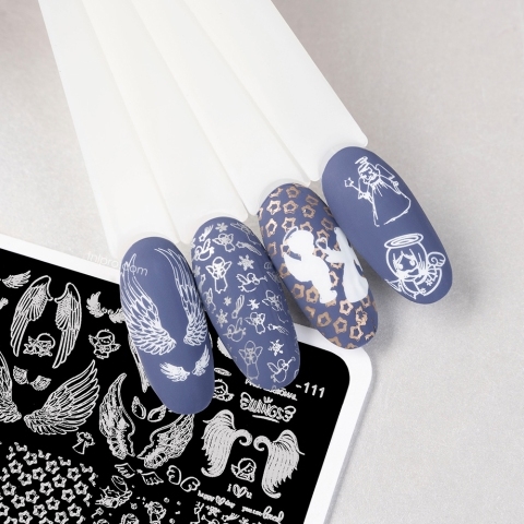 TNL Пластина для стемпинга №111 Premium - На крыльях любви