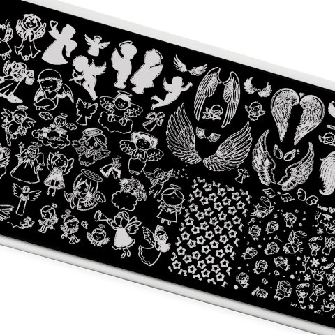 TNL Пластина для стемпинга №111 Premium - На крыльях любви