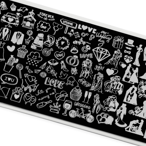 TNL Пластина для стемпинга №112 Premium - Свадьба мечты