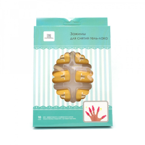 TNL Зажимы для снятия гель-лака, 10 шт./упак., золото