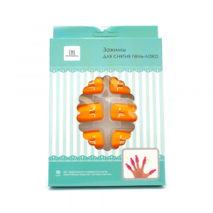 TNL Зажимы для снятия гель-лака, 10 шт./упак., оранжевые