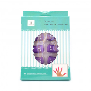 TNL Зажимы для снятия гель-лака, 10 шт./упак., фиолетовые