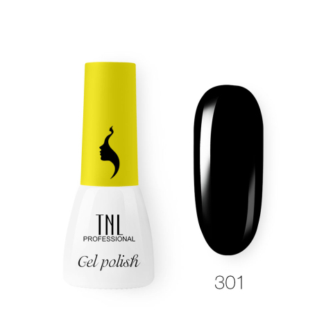 TNL Гель-лак 8 Чувств Mini №301 черный, 3,5 мл.