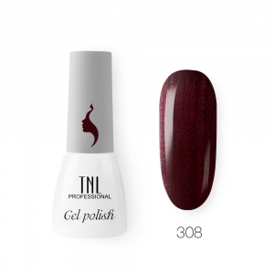 TNL Гель-лак 8 Чувств Mini №308 шиммерное вино, 3,5 мл.