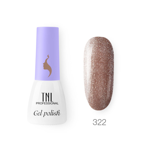 TNL Гель-лак 8 Чувств Mini №322 молотый кофе, 3,5 мл.