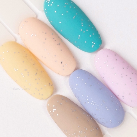 TNL Закрепитель для гель-лака Матовый Smuzi №02 с блестками, 10 мл.