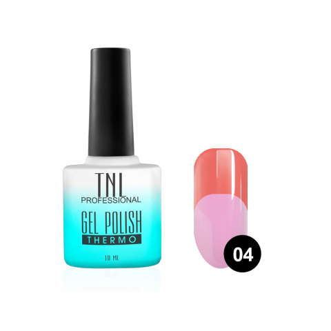 TNL Гель-лак Thermo №04 коралловый-розовый, 10 мл.
