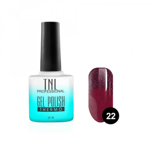 TNL Гель-лак Thermo №22 бордово-красный с перламутром, 10 мл.