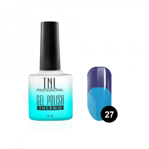 TNL Гель-лак Thermo №27 темно-лазурный-бирюзовый, 10 мл.