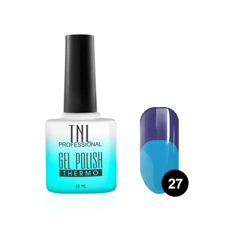 TNL Гель-лак Thermo №27 темно-лазурный-бирюзовый, 10 мл.