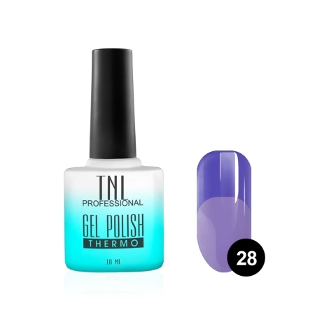 TNL Гель-лак Thermo №28 темно-пурпурный/светло-лиловый, 10 мл.