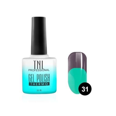 TNL Гель-лак Thermo №31 серый/бирюзово-зеленый, 10 мл.